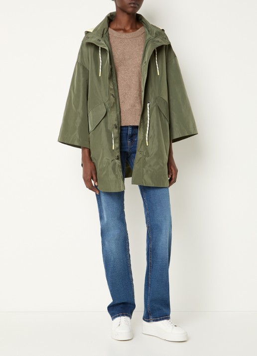 Benetton Jack met capuchon en klepzakken - voorkant 4 groen