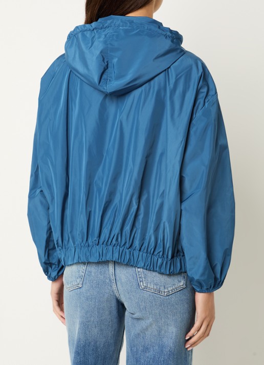 Benetton Jack met steekzakken en capuchon - achterkant indigo