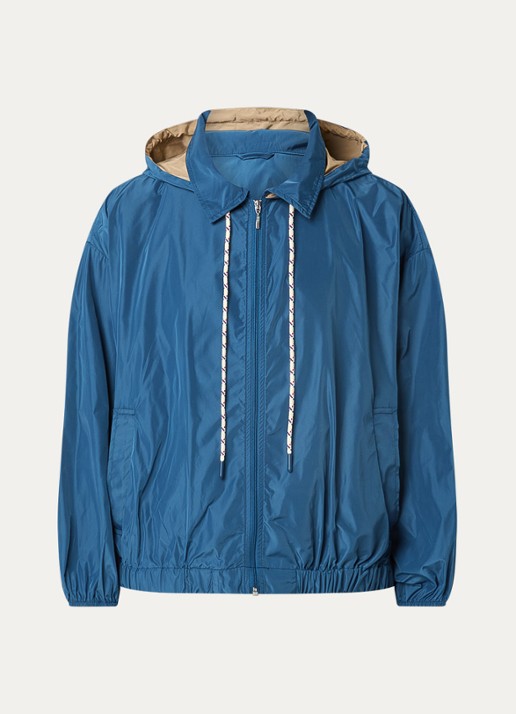 Benetton Jack met steekzakken en capuchon - voorkant 2 indigo