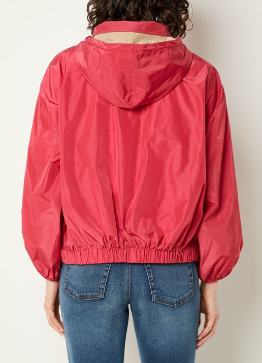Benetton Jack met steekzakken en capuchon - achterkant 2 rood