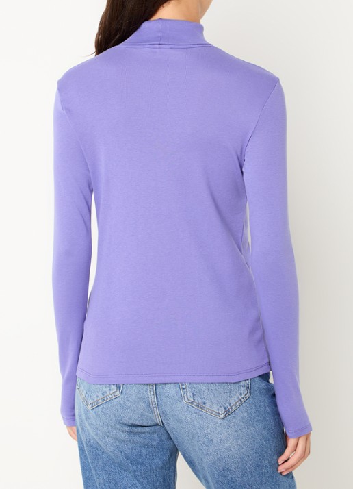 Benetton Longsleeve met col - achterkant lavendel