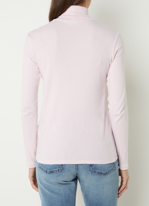 Benetton Longsleeve met col - achterkant 4 lichtroze