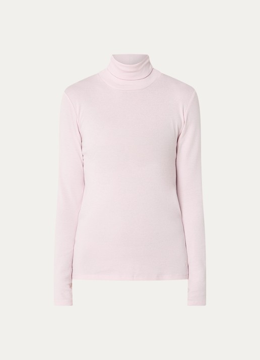 Benetton Longsleeve met col - voorkant 2 lichtroze