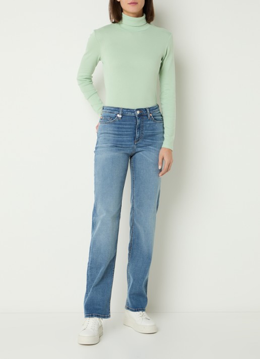 Benetton Longsleeve met col - voorkant 3 lichtgroen