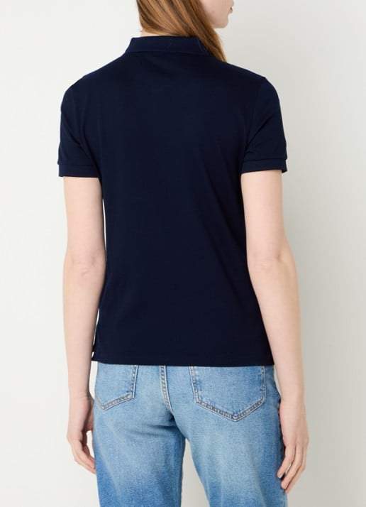 Benetton Polo met logo - achterkant 4 donkerblauw