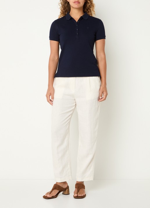 Benetton Polo met logo - voorkant 3 blauw