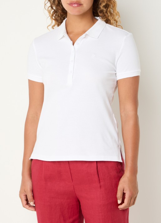 Benetton Polo met logo - detail 3 gebroken wit