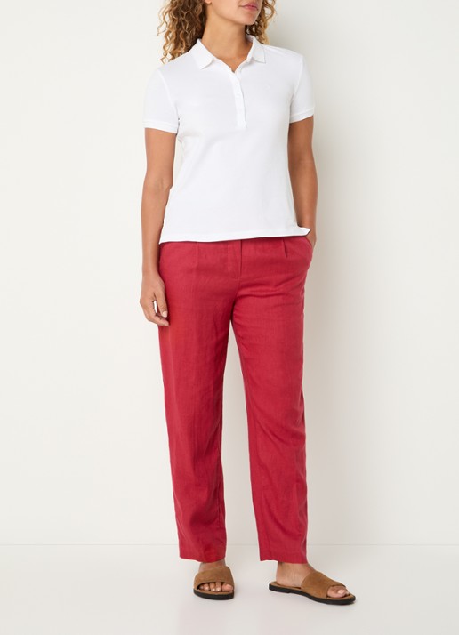 Benetton Polo met logo - voorkant 2 gebroken wit