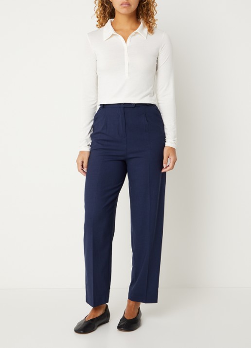 Benetton Polo met stretch - voorkant 2 gebroken wit