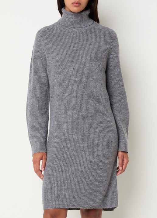 Benetton Ribgebreide mini trui-jurk met col