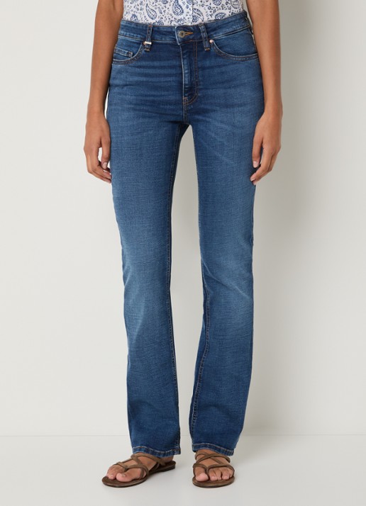 Benetton Sharon high waist slim fit jeans met medium wassing