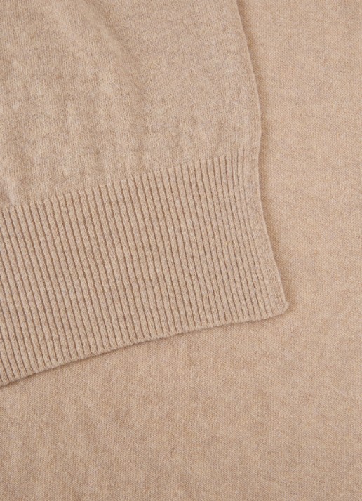 Benetton Sjaal van scheerwol 190 x 30 cm - detail 2 beige