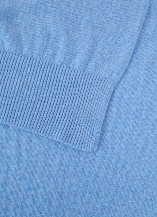 Benetton Sjaal van scheerwol 190 x 30 cm - detail 3 lichtblauw