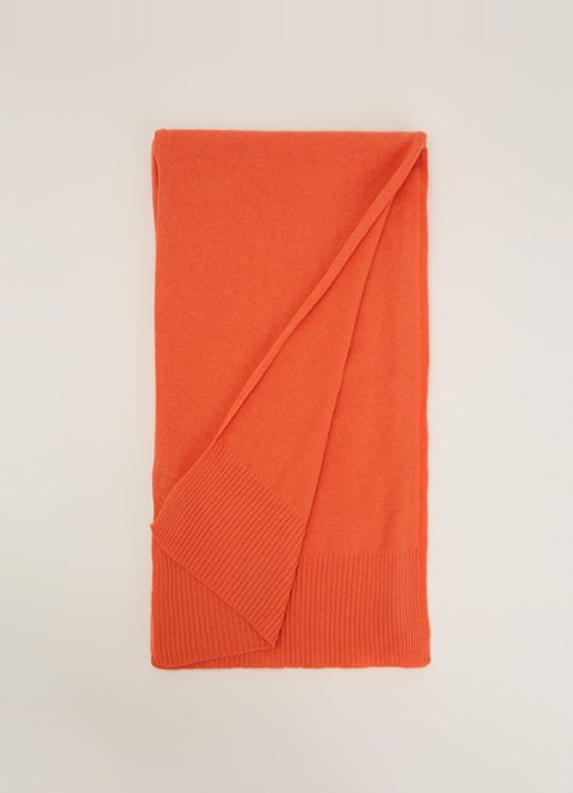 Benetton Sjaal van scheerwol 190 x 30 cm - voorkant 3 abrikoos