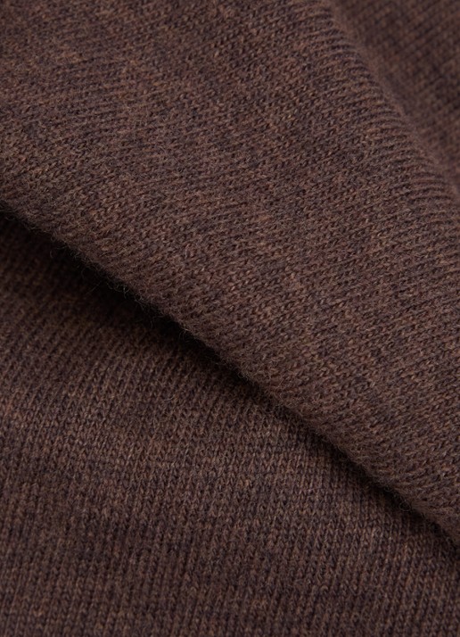 Benetton Sjaal van scheerwol 190 x 30 cm - detail 2 donkerbruin