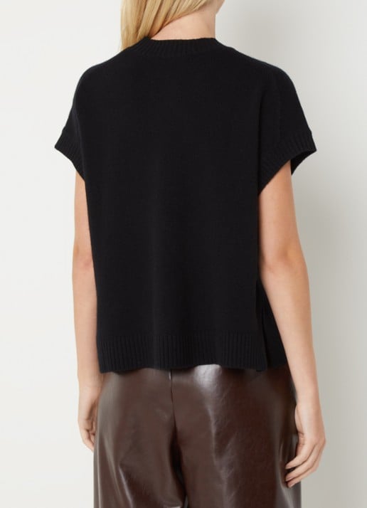 Benetton Spencer in wolblend met split - achterkant 4 zwart