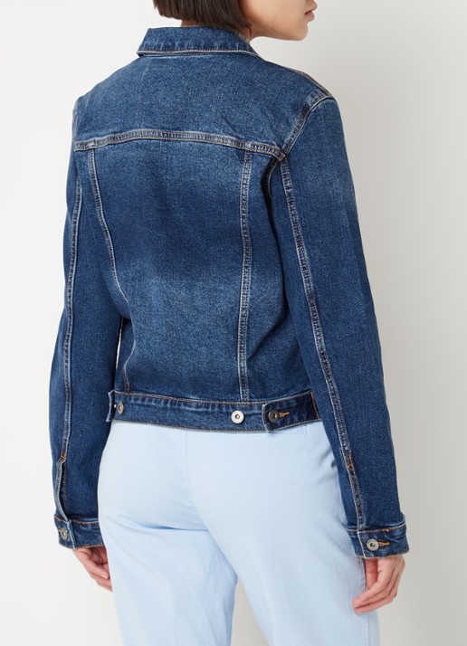 Benetton Spijkerjas met borstzakken - achterkant 4 indigo