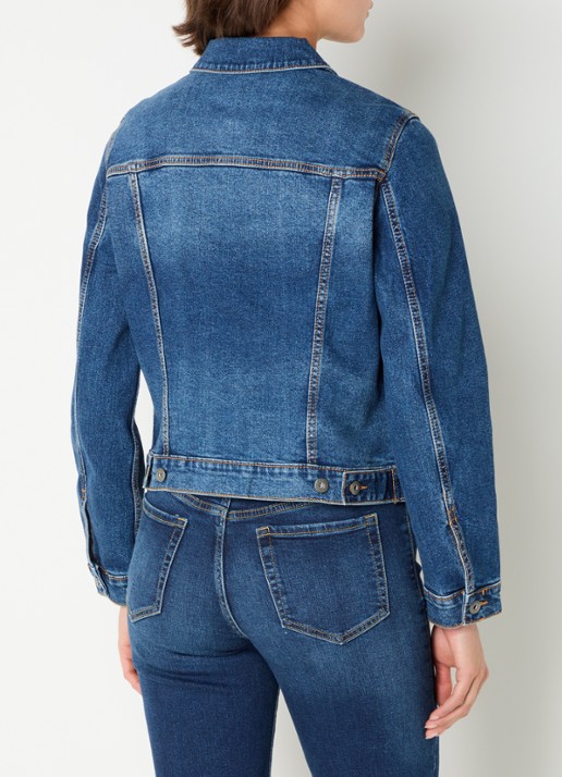Benetton Spijkerjas met borstzakken - achterkant 3 jeans