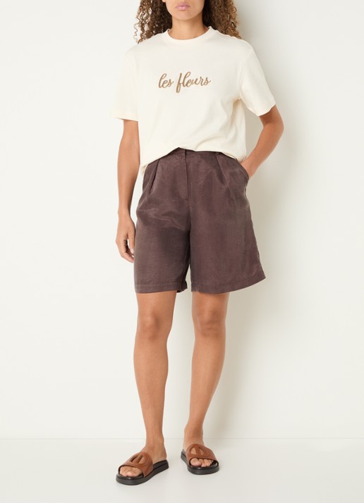 Benetton T-shirt met borduring - voorkant 2 creme