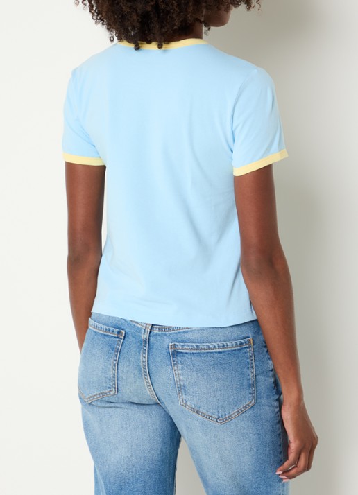 Benetton T-shirt met print - achterkant lichtblauw
