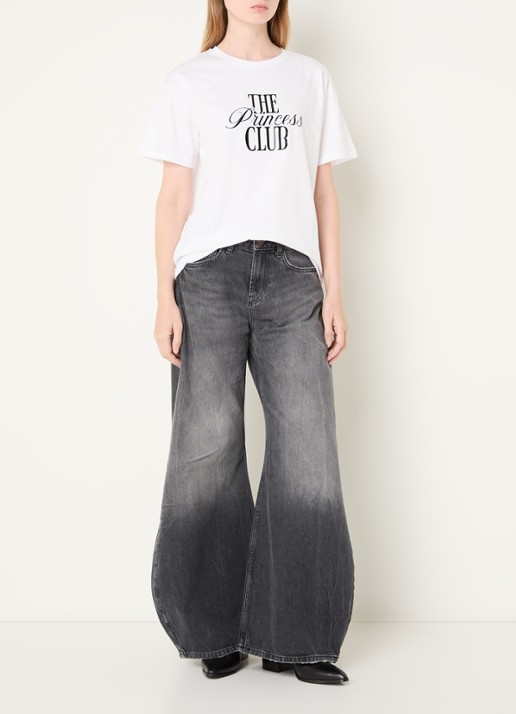 Benetton T-shirt met print - voorkant 4 wit