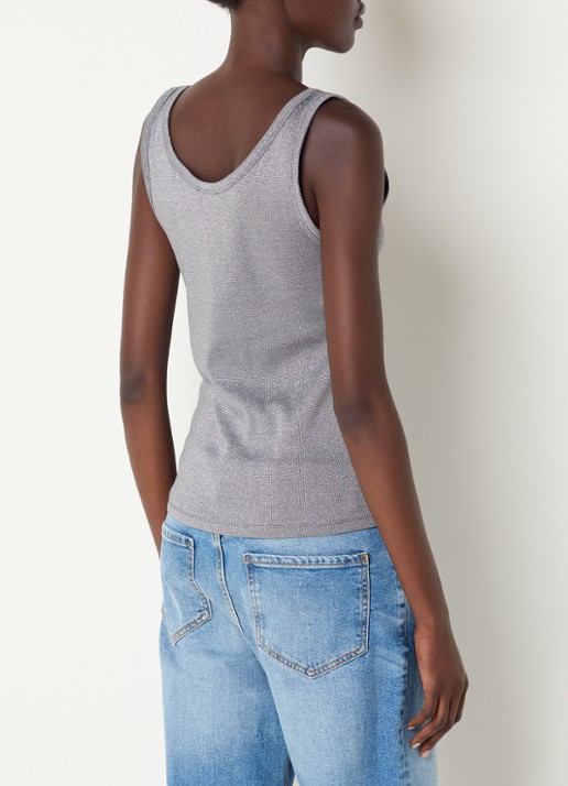 Benetton Tanktop met lurex - achterkant 2 grijs