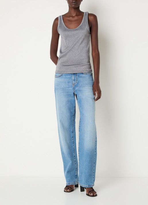 Benetton Tanktop met lurex - voorkant 4 grijs