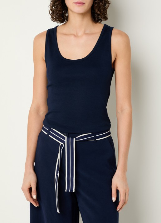 Benetton Tanktop met stretch - detail 3 donkerblauw