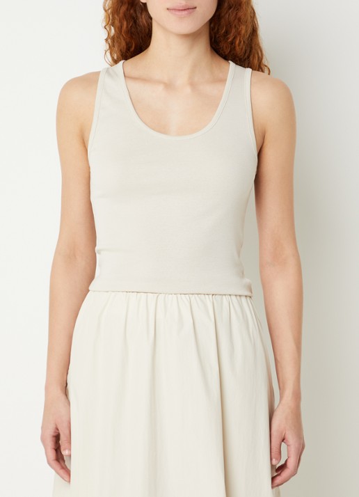 Benetton Tanktop met stretch - detail 4 zand