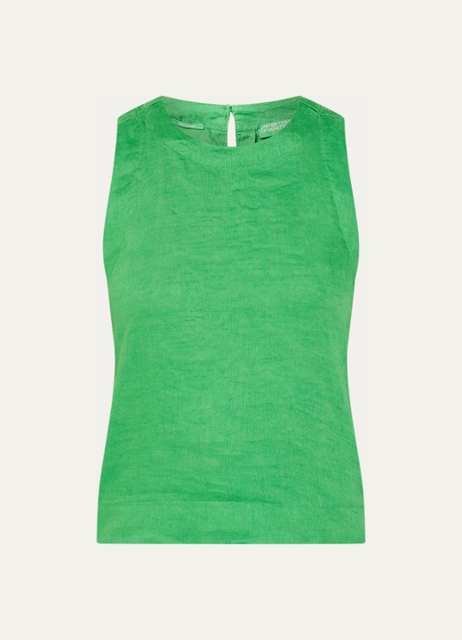 Benetton Top van linnen - voorkant 3 groen