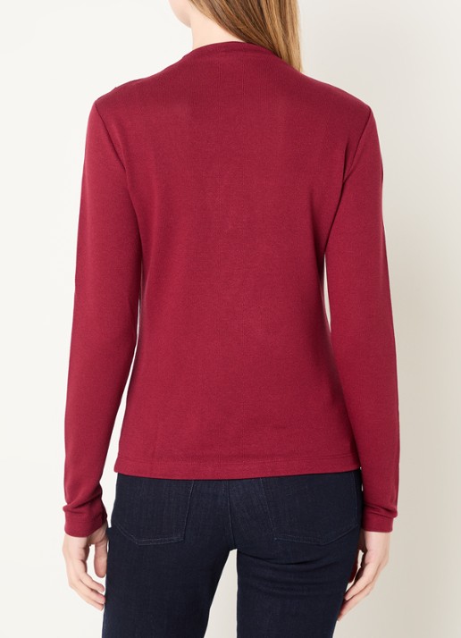 Benetton Trui met boothals - achterkant donkerrood