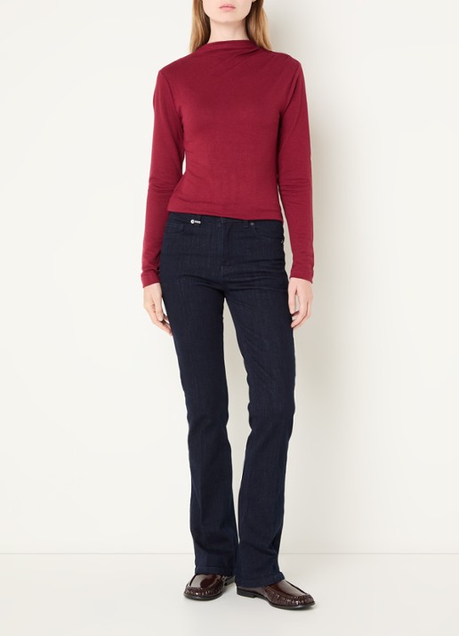 Benetton Trui met boothals - voorkant 3 donkerrood