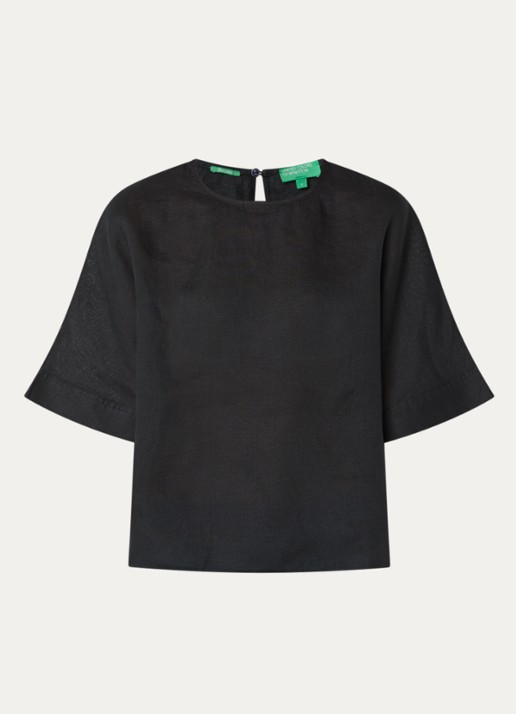 Benetton Tuniek met ronde hals - voorkant 2 zwart