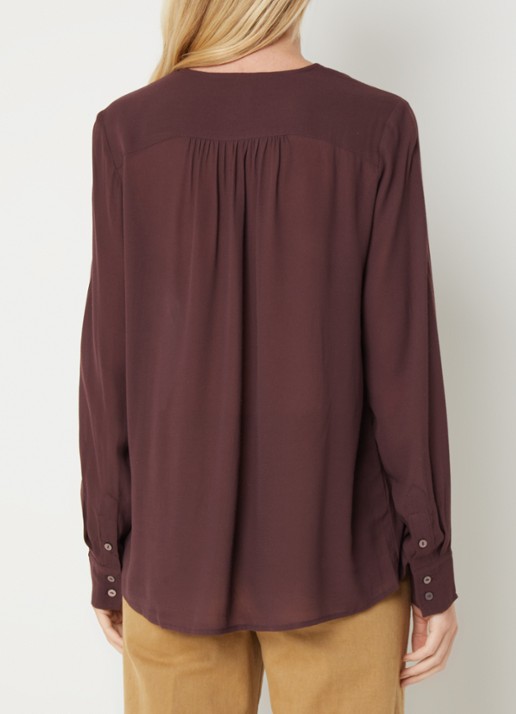 Benetton Tuniek met V-hals - achterkant 3 aubergine