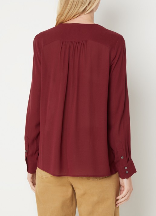 Benetton Tuniek met V-hals - achterkant 2 cranberryrood