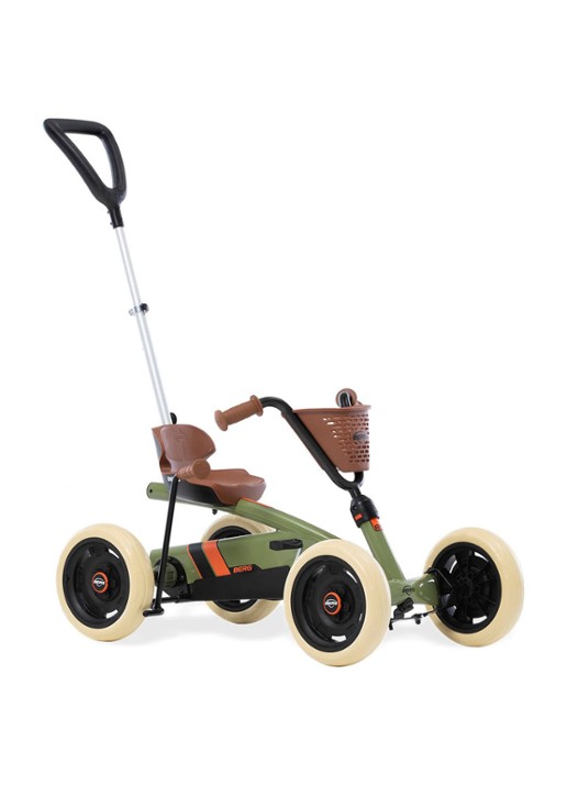 Berg Toys Buzzy Retro 2-in-1 skelter en duwauto - voorkant 5 legergroen