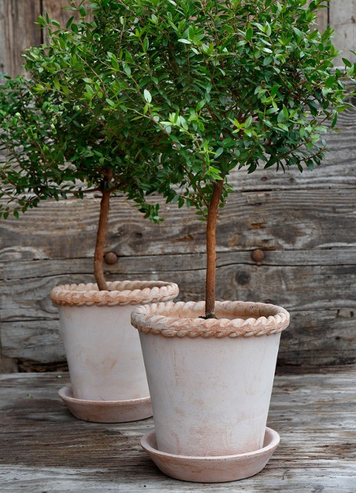 Bergs Potter Emilia bloempot voor binnen en buiten Ø21 cm - voorkant 2 donkerbeige