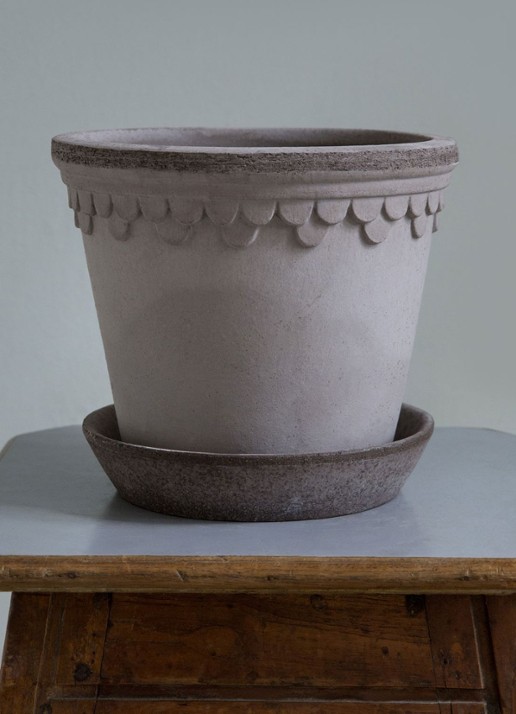 Bergs Potter Københavner Raw bloempot voor binnen Ø16 cm - achterkant 4 grijs