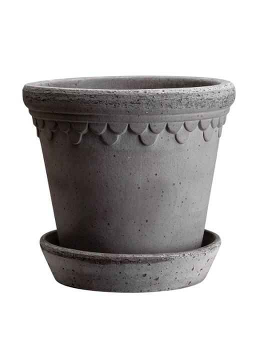 Bergs Potter Københavner bloempot voor binnen en buiten Ø21 cm - voorkant grijs