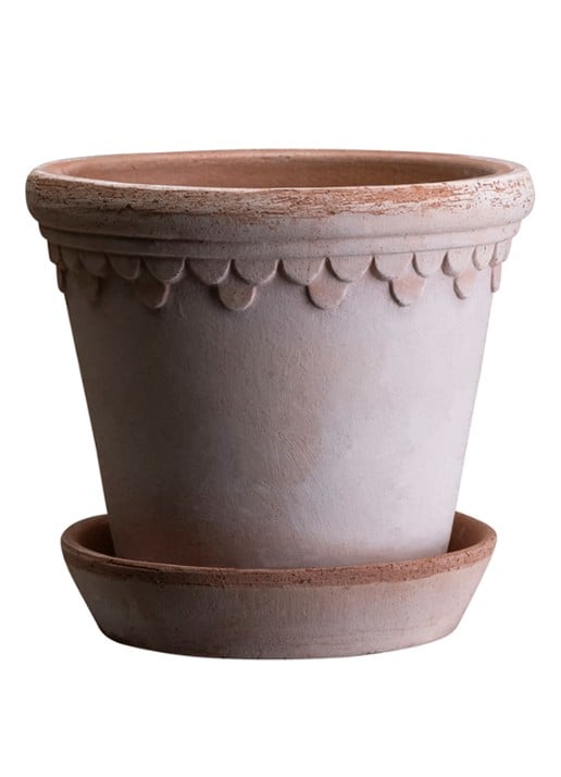 Bergs Potter Københavner bloempot voor binnen en buiten Ø21 cm - voorkant donkerbeige