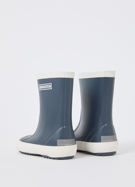 Bergstein Classic regenlaars met logo - achterkant donkerblauw
