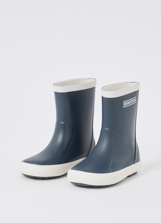 Bergstein Classic regenlaars met logo - voorkant 3 donkerblauw