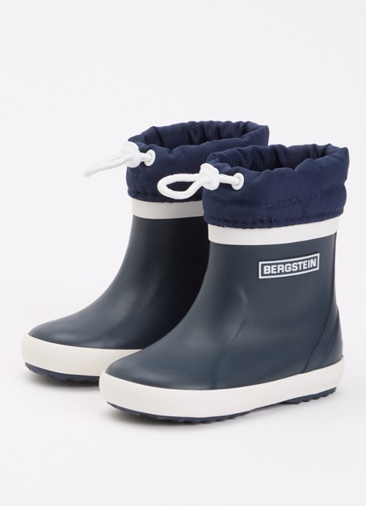 Bergstein Classic regenlaars met logo - voorkant 4 donkerblauw