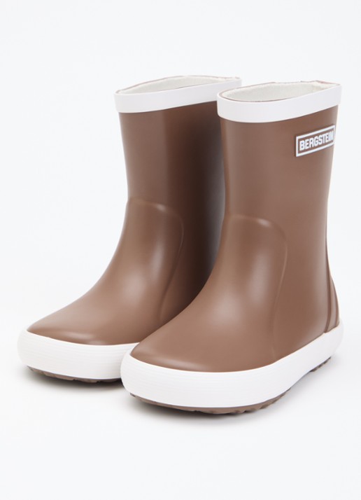 Bergstein Classic regenlaars met logo - voorkant 2 bruin