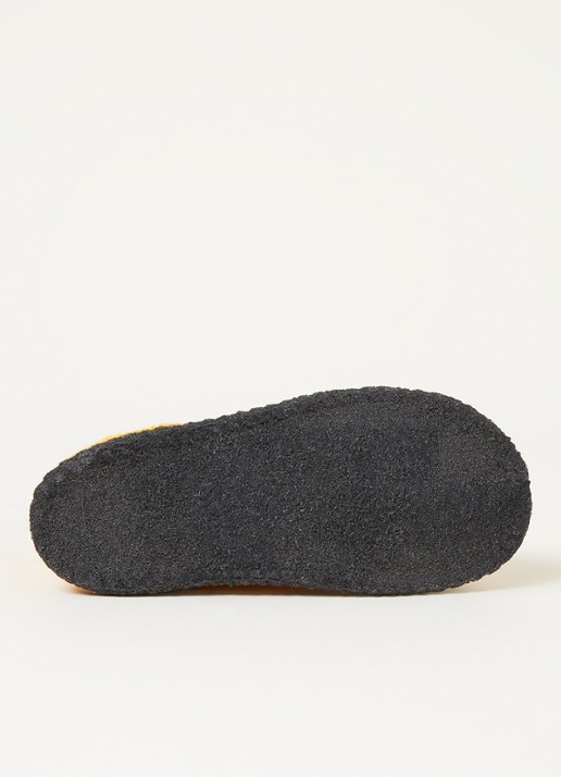 Bergstein Cozy pantoffel van wol - detail 4 okergeel