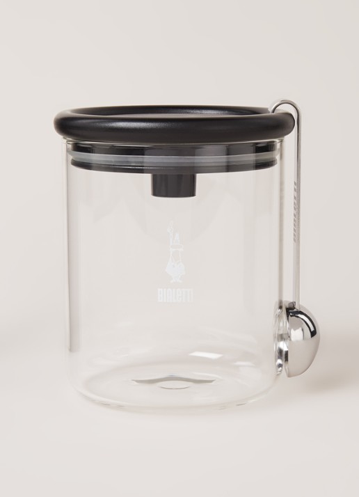 Bialetti Koffie voorraadpot van glas 2-delig - voorkant 2 transparant
