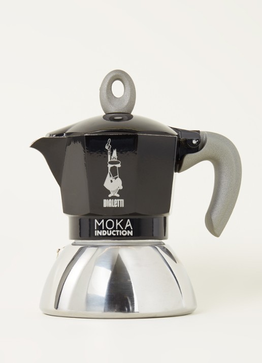 Bialetti Moka Inductie percolator 2-kops - voorkant 3 zwart