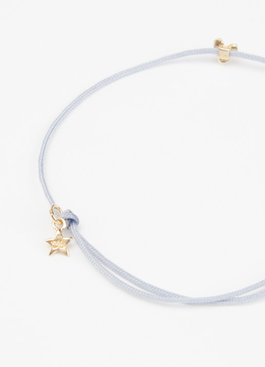 Bibi Camille Armband met bedel - detail 2 blauwgrijs