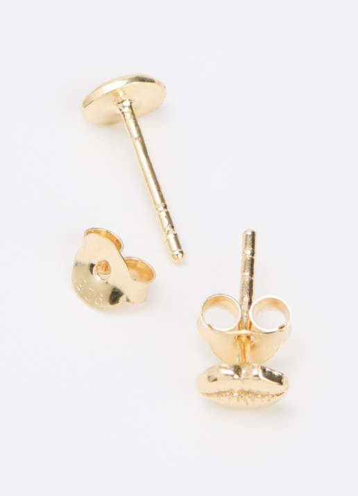 Bibi Camille Lips oorknopjes - detail goud