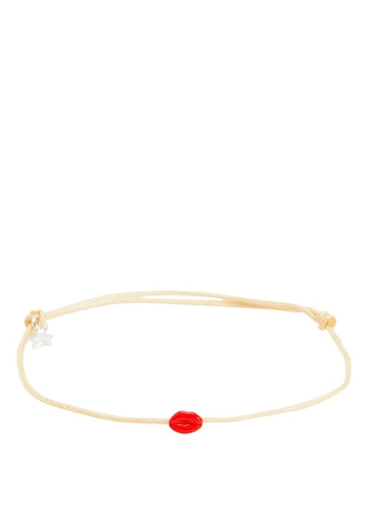 Bibi Camille Lips Rope S armband met bedel - voorkant zilver